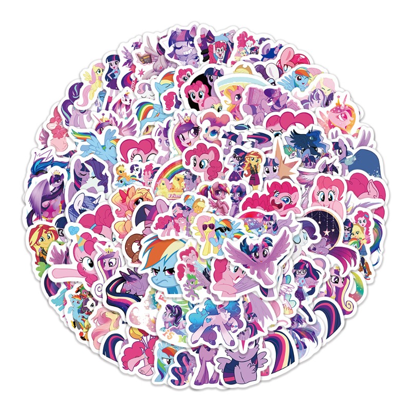 100pcs Cartoon My Little Ponys - đánh giá và giá Anime Merchandise