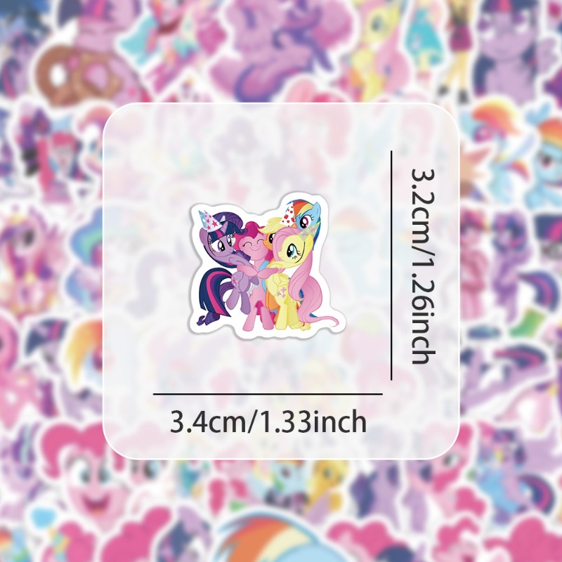 100pcs Cartoon My Little Ponys - đánh giá và giá Anime Merchandise