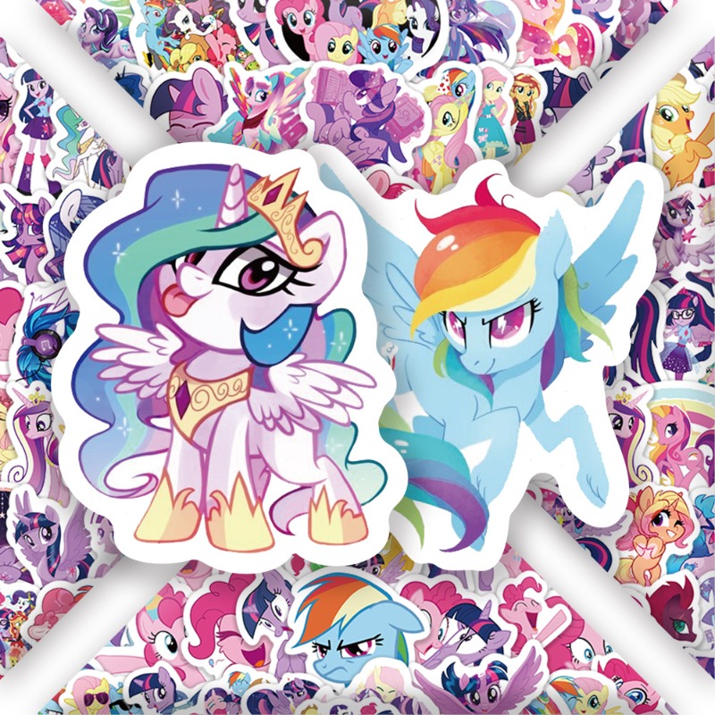 100pcs Cartoon My Little Ponys - đánh giá và giá Anime Merchandise