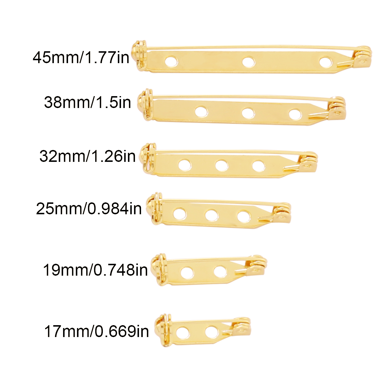 10pcs 17-45mm Brooch Clip Base - đánh giá và giá Pin Button Badge